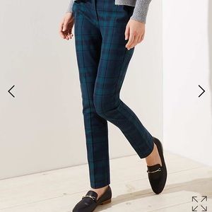 LOFT PLAID SKINNY ANKLE PANTS IN MARISA FIT